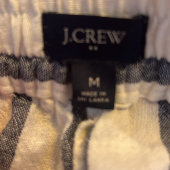J. Crew Store Stripes Ivory Casual Ankle Pants - Picture 9 of 9